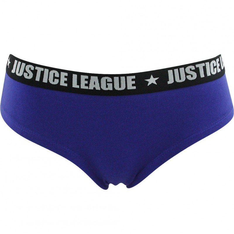 DC COMICS Shorty Fille BCASS2 Bleu Flock JUSTICE LEAGUE