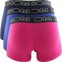 HOM Lot de 3 Boxers Homme Coton BOXERLINES Fuchsia Roi Bleu Foncé