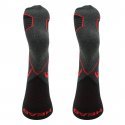 LOT DE 2 Chaussettes Chaussettes Mixte HIKING CREW Noir et Rouge