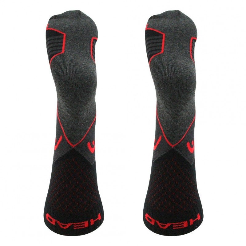 LOT DE 2 Chaussettes Chaussettes Mixte HIKING CREW Noir et Rouge
