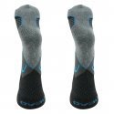 LOT DE 2 Chaussettes Chaussettes Mixte HIKING CREW Gris et Bleu