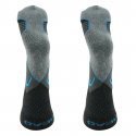 HEAD Lot de 2 paires de Chaussettes Mixte Microcoton HIKING CREW Gris Bleu