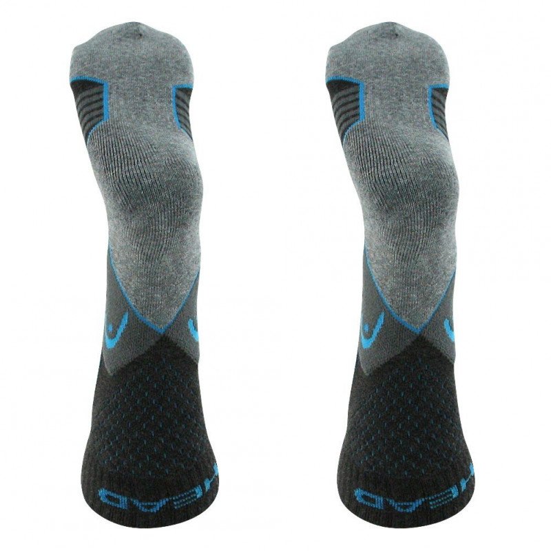 LOT DE 2 Chaussettes Chaussettes Mixte HIKING CREW Gris et Bleu