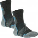 HEAD Lot de 2 paires de Mi-chaussettes Mixte Microcoton HIKING QUARTER Gris Bleu