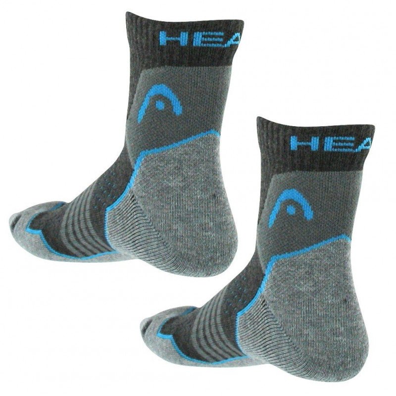 LOT DE 2 Chaussettes Chaussettes Mixte HIKING QUARTER Gris et Bleu