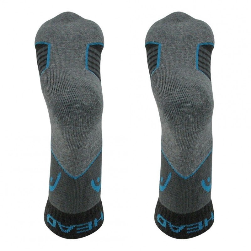 LOT DE 2 Chaussettes Chaussettes Mixte HIKING QUARTER Gris et Bleu