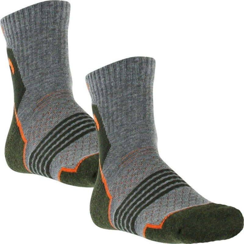 HEAD Lot de 2 paires de Mi-chaussettes Mixte Microcoton HIKING QUARTER Gris Kaki