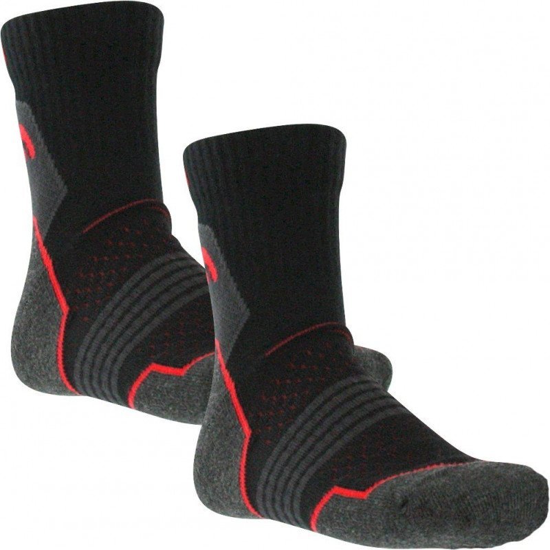 HEAD Lot de 2 paires de Mi-chaussettes Mixte Microcoton HIKING QUARTER Noir Rouge