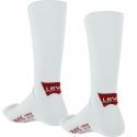 LEVI'S Lot de 2 paires de Chaussettes Mixte Coton BATWING Blanc Rouge