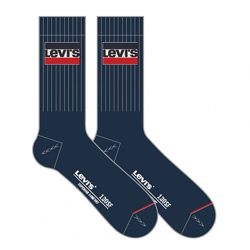 LEVI'S Lot de 2 paires de Chaussettes Mixte Coton OLYMP Marine