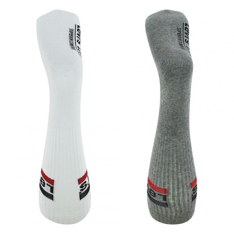 LOT DE 2 Chaussettes Chaussettes Homme OLYMP Gris et Blanc