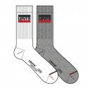 LOT DE 2 Chaussettes Chaussettes Homme OLYMP Gris et Blanc