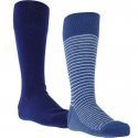 LOT DE 2 Chaussettes Chaussettes Homme VINTAGE STRIPE Bleu et Roi