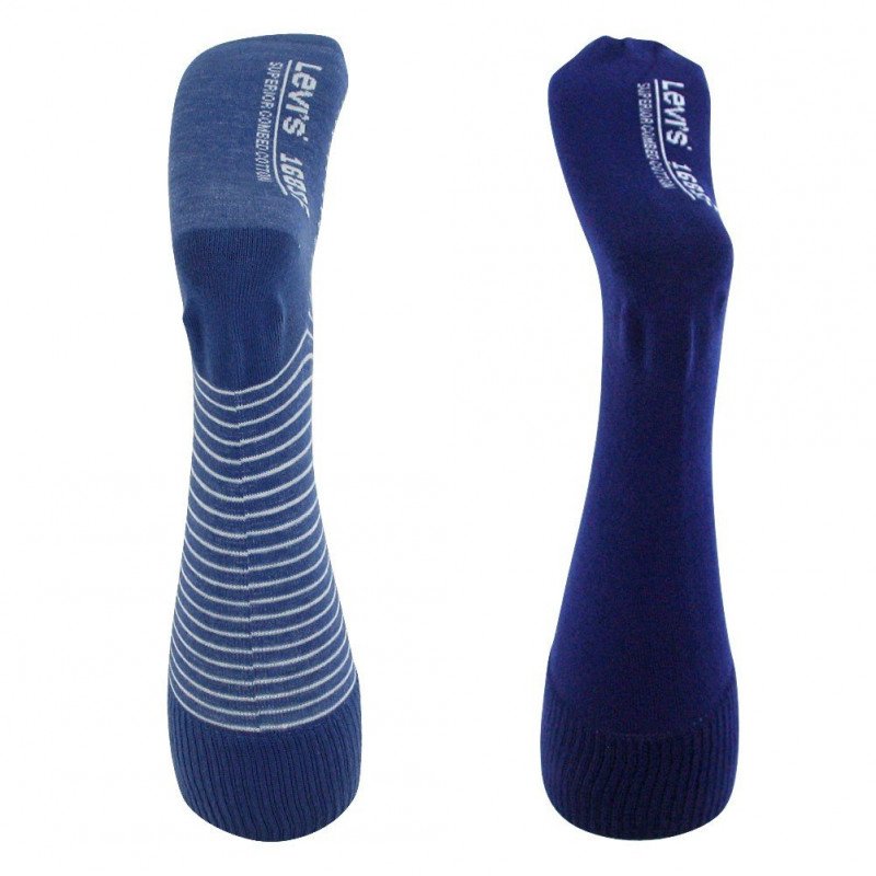 LOT DE 2 Chaussettes Chaussettes Homme VINTAGE STRIPE Bleu et Roi