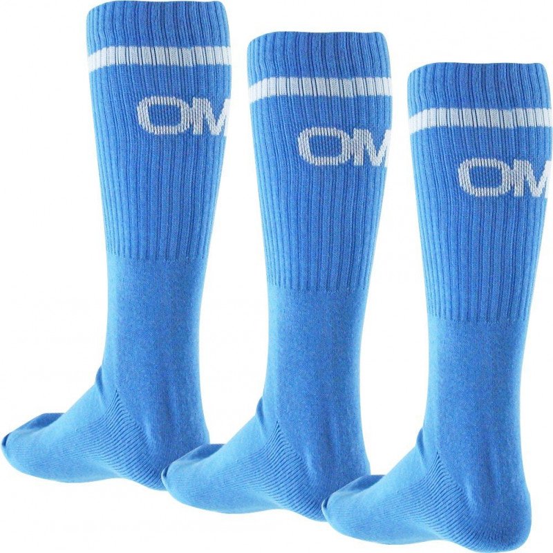 PUMA Lot de 3 paires de Chaussettes Mixte Microcoton DUO SPORT Bleu OLYMPIQUE DE MARSEILLE