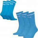 PUMA Lot de 3 paires de Chaussettes Mixte Microcoton DUO SPORT Bleu OLYMPIQUE DE MARSEILLE