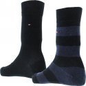 LOT DE 2 Chaussettes Chaussettes Homme RUGBY Noir et Marine