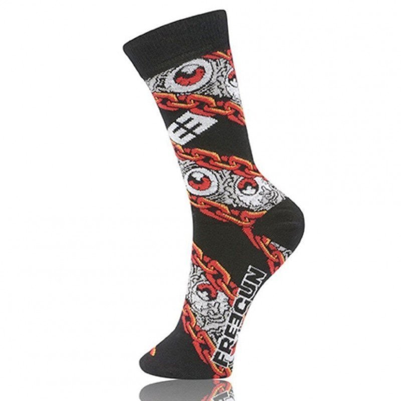Chaussettes Homme CHAINE Noir et Orange