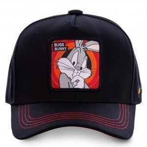LOONEY TUNES Casquette Homme Coton BUG2 Noir Rouge CAPSLAB
