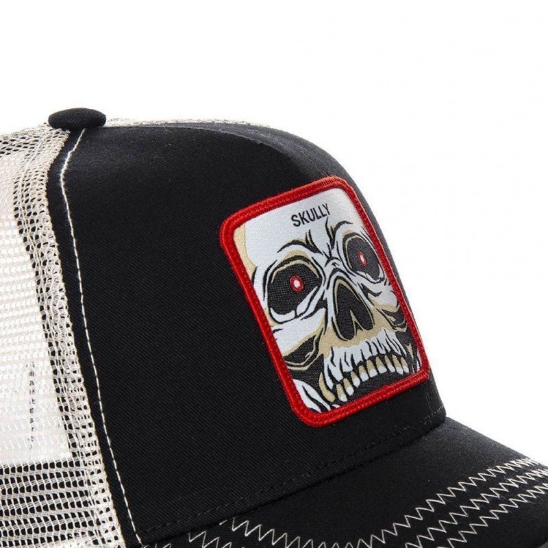 FREEGUN Casquette Homme Microcoton SKULLY Beige Noir