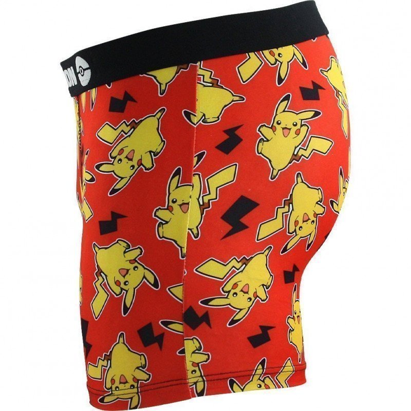 POKEMON Boxer Garçon Microfibre OCE Rouge Jaune