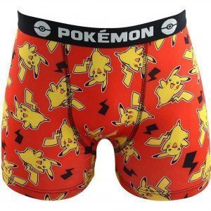 POKEMON Boxer Garçon Microfibre OCE Rouge Jaune