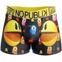 NO PUBLIK Boxer Garcon Microfibre FACES Noir Jaune PACMAN