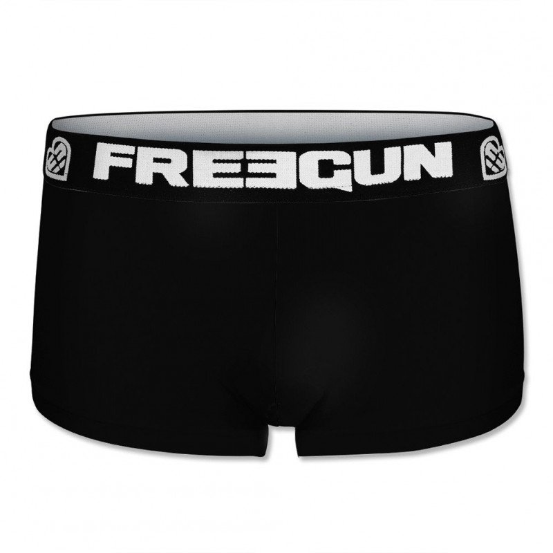 FREEGUN Boxer Fille Coton SHOCASSA Noir Blanc