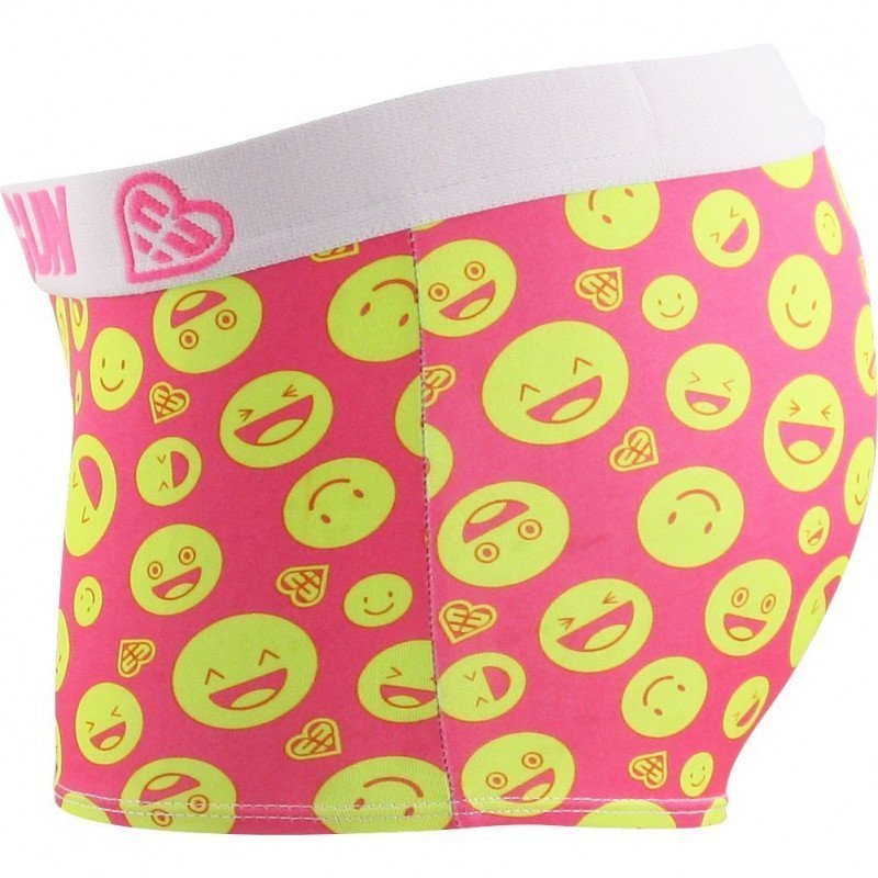 FREEGUN Boxer Fille Microfibre EMO9 Rose Jaune