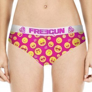 FREEGUN Shorty Femme Microfibre EMO9 Rose Jaune
