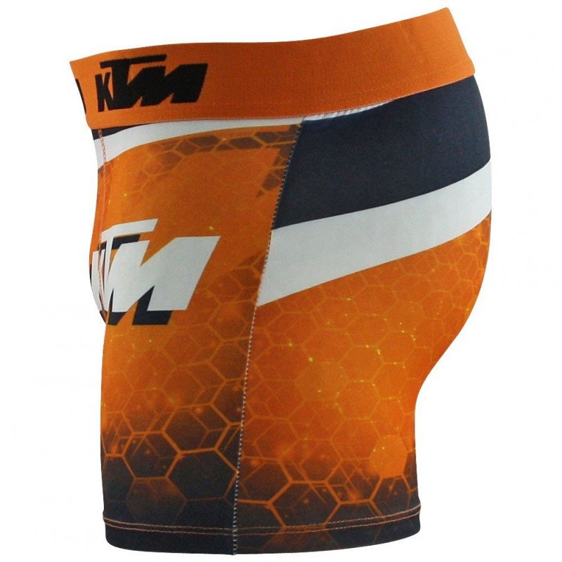 Boxer Homme NID Orange et Blanc