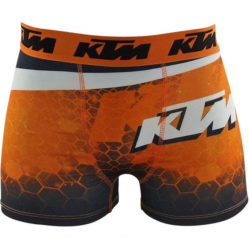 Boxer Homme NID Orange et Blanc