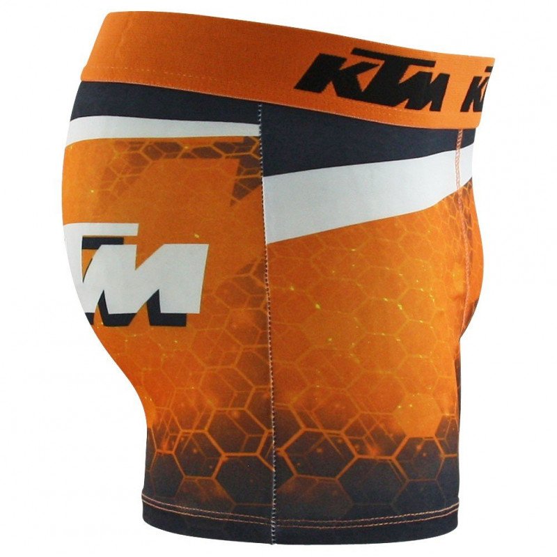 KTM Boxer Homme Microfibre NID Orange Blanc