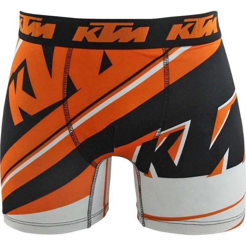 KTM Boxer Homme Microfibre LIGNES Orange Noir