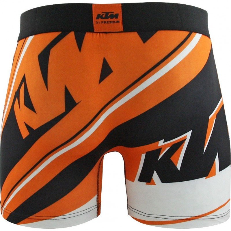 KTM Boxer Homme Microfibre LIGNES Orange Noir