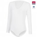 IMPETUS Body Manches longues Col V Femme Coton Viscose INNOVATION Blanc