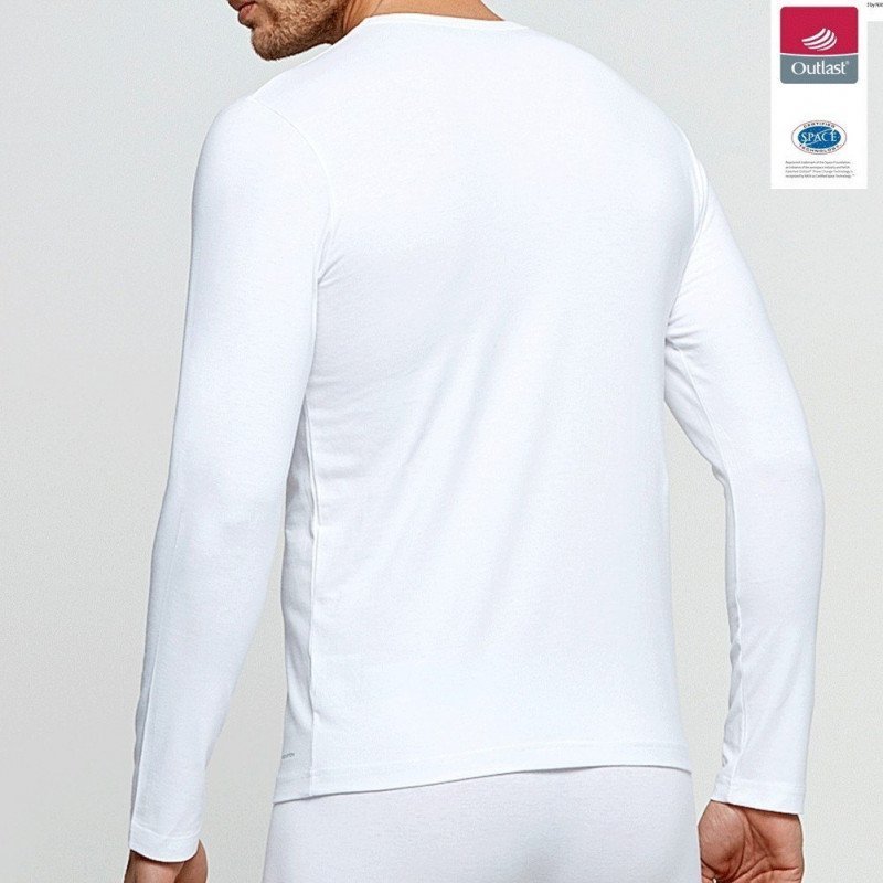 T-shirt manches longues Homme INNOVATION Blanc et Uni