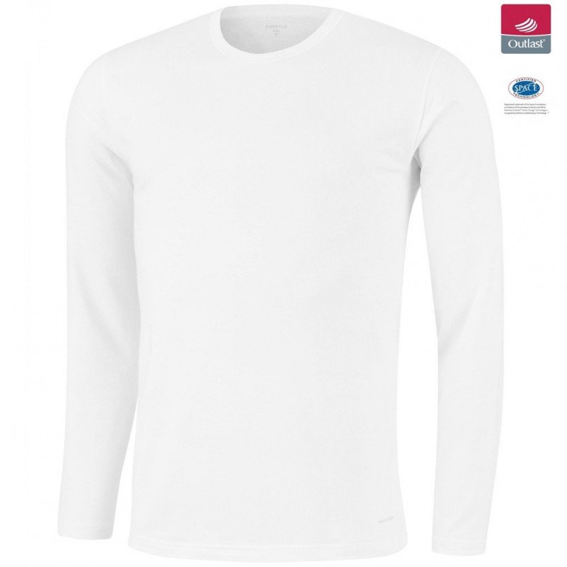 IMPETUS T-shirt Manches longues Col rond Homme Coton Viscose INNOVATION Blanc