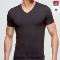 T-shirt manches courtes col en V Homme INNOVATION Noir et Uni
