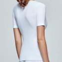 T-shirt manches courtes col en V Femme THERMO Blanc et Blanc