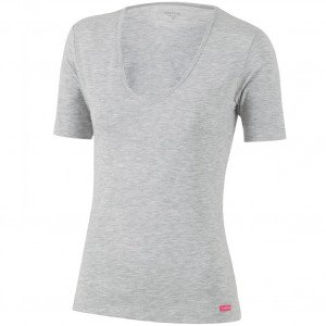 IMPETUS T-shirt Col V Femme Microfibre THERMO Gris chiné