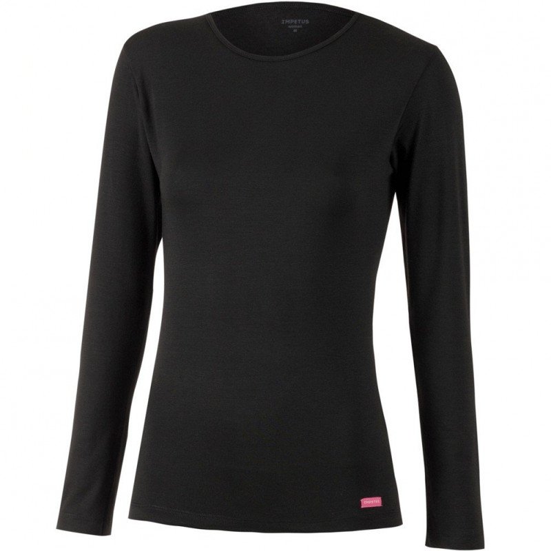 T-shirt manches longues Femme THERMO Noir et Uni