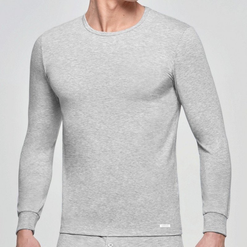 IMPETUS T-shirt manches longues Col Rond Homme Microfibre THERMO Gris chiné