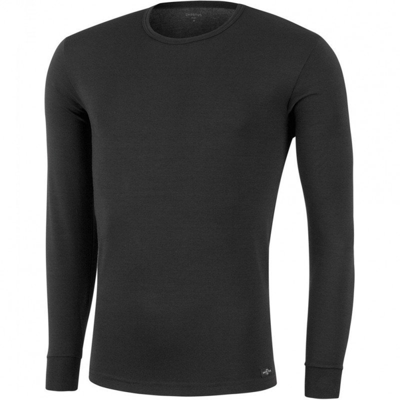 T-shirt manches longues Homme THERMO Noir et Uni