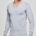 IMPETUS T-shirt manches longues Col V Homme Microfibre THERMO Gris chiné