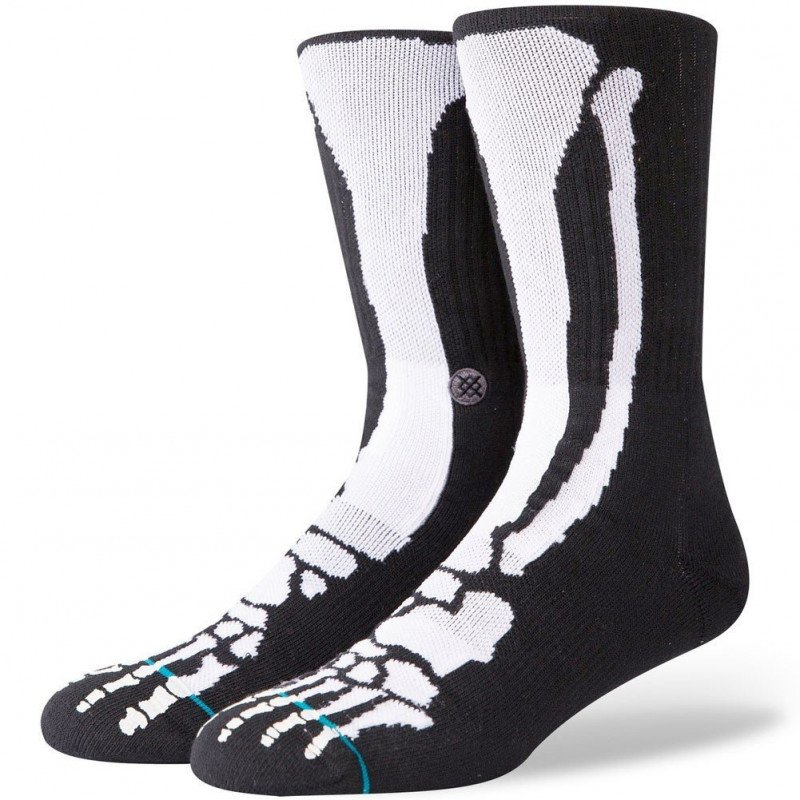 STANCE Chaussettes Mixte Microcoton BONES2 Noir Blanc