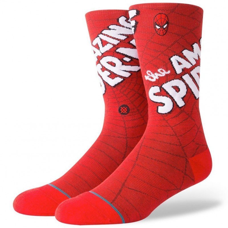 STANCE Chaussettes Mixte Microcoton AMAZING SPIDERMAN Rouge MARVEL