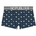 NO PUBLIK Boxer Homme Microfibre SNOW BEAR Marine Gris