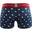 NO PUBLIK Boxer Garçon Microfibre SNOW BEAR Marine Rouge