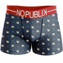 NO PUBLIK Boxer Garçon Microfibre SNOW BEAR Marine Rouge